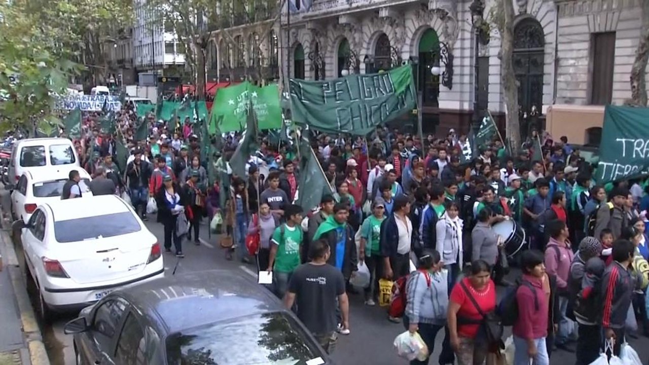 Vegetable march in Argentina