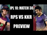 IPL 10: RPS vs KKR Match Preview, Dhoni expected to shine again | Oneindia News