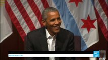 US - Former President Barack Obama delivers 1st post-presidency speech