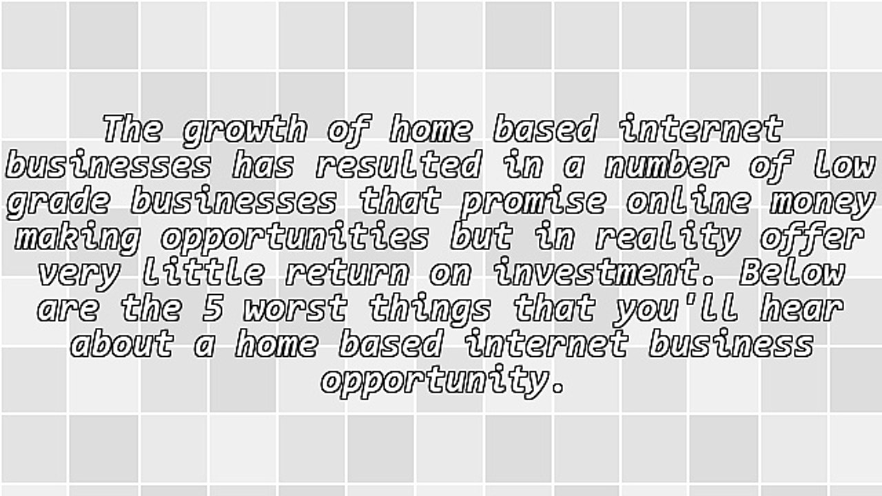 5 Things About A Home Based Internet Business That Are Wrong