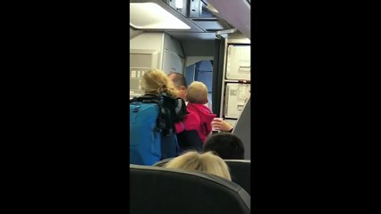 RAW_ Watch intense confrontation between passengers, American Airlines flight attendant