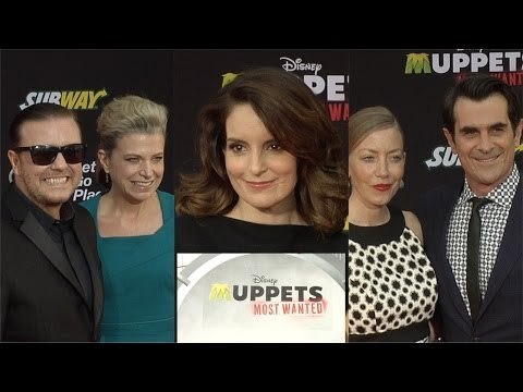 Muppets Most Wanted Premiere Tina Fey, Ricky Gervais, Ty Burrell, Ray Liotta and more