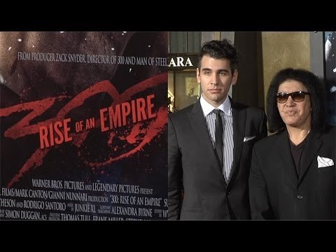 Gene Simmons and Nick Simmons 300: Rise of an Empire Los Angeles Premiere