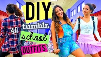 Back to School: Easy DIY Clothes! (Tumblr Inspired) | Niki and Gabi