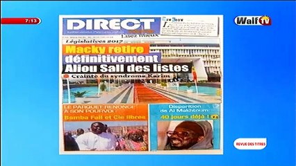 Revue de presse Walftv du 25 avril 2017