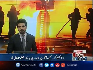 Fire erupts in Karachi tyre warehouse in Maripur