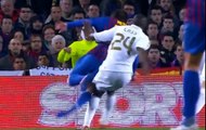 Horrible tackles on Messi by Real Madrid players