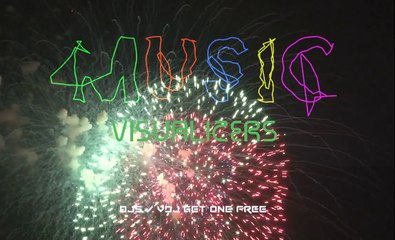 Music Visualizer Royalty Free - Text Fireworks Style