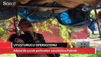 Çocuk parkından uyuşturucu fışkırdı