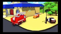 Böses Rennauto und Streifenwagen Feuerwehrauto und Polizeiauto | Auto & Lastwagen Cartoon