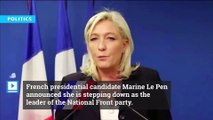 France elections: Le Pen steps down as National Front leader