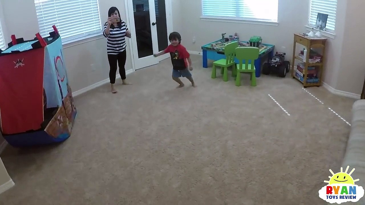 Giant Pet Shark Attack Ryan! Family Fun playing chase Activities for kids