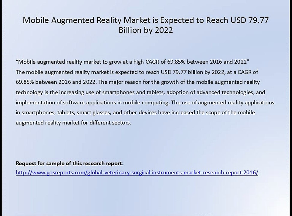 Market is Expected to Reach USD 79.77 Billion by 2022