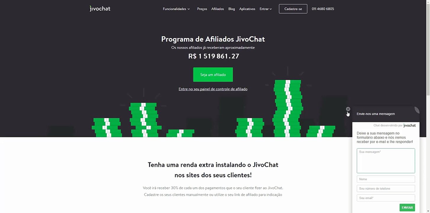 JivoChat: Chat Online GRÁTIS Para Sites 2017 - Ganhe Mais Dinheiro - Melhor Programa de Afiliado de 2017