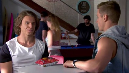 Home and Away VJ and Hunter make up after VJ hit on Olivia.