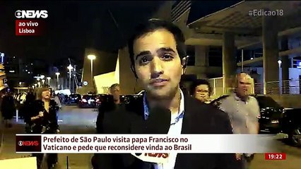 Doria visita Papa e pede que reconsidere decisão de não vir ao Brasil