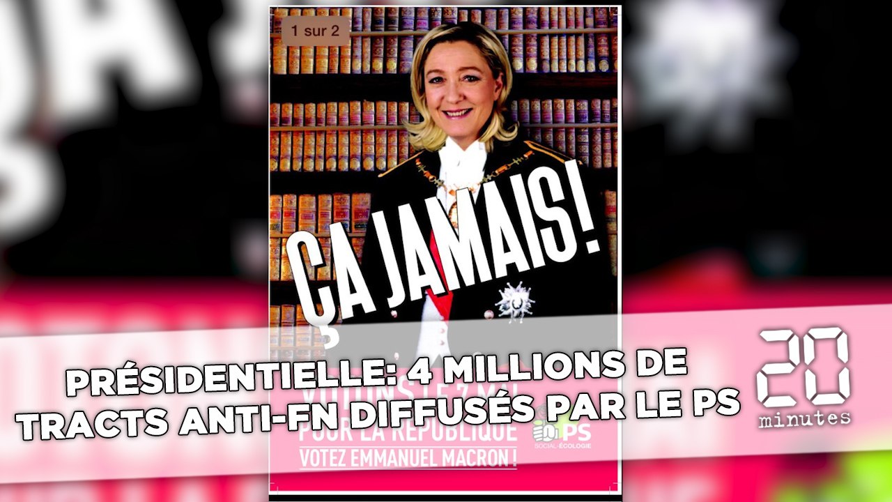 Présidentielle: 4 millions de tracts anti-FN diffusés par le PS