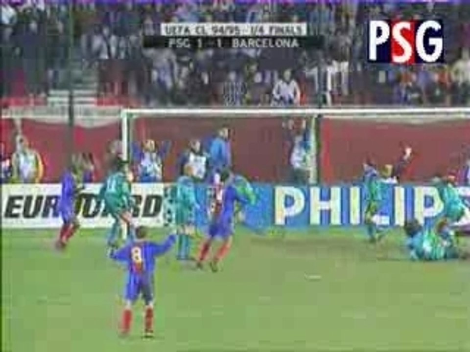 PSG-Barcelone 94-95 Rai