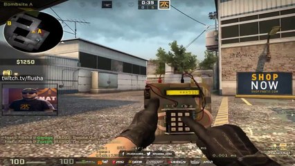 CS:GO - Flusha SICK Smoke on Cache