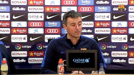 Luis Enrique: “La única forma que tenemos de acercarnos al líder es ganar nuestros tres puntos”