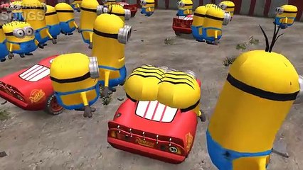 Minions & Lightning McQueen Cars Finger Family Nursery Rhyme and more