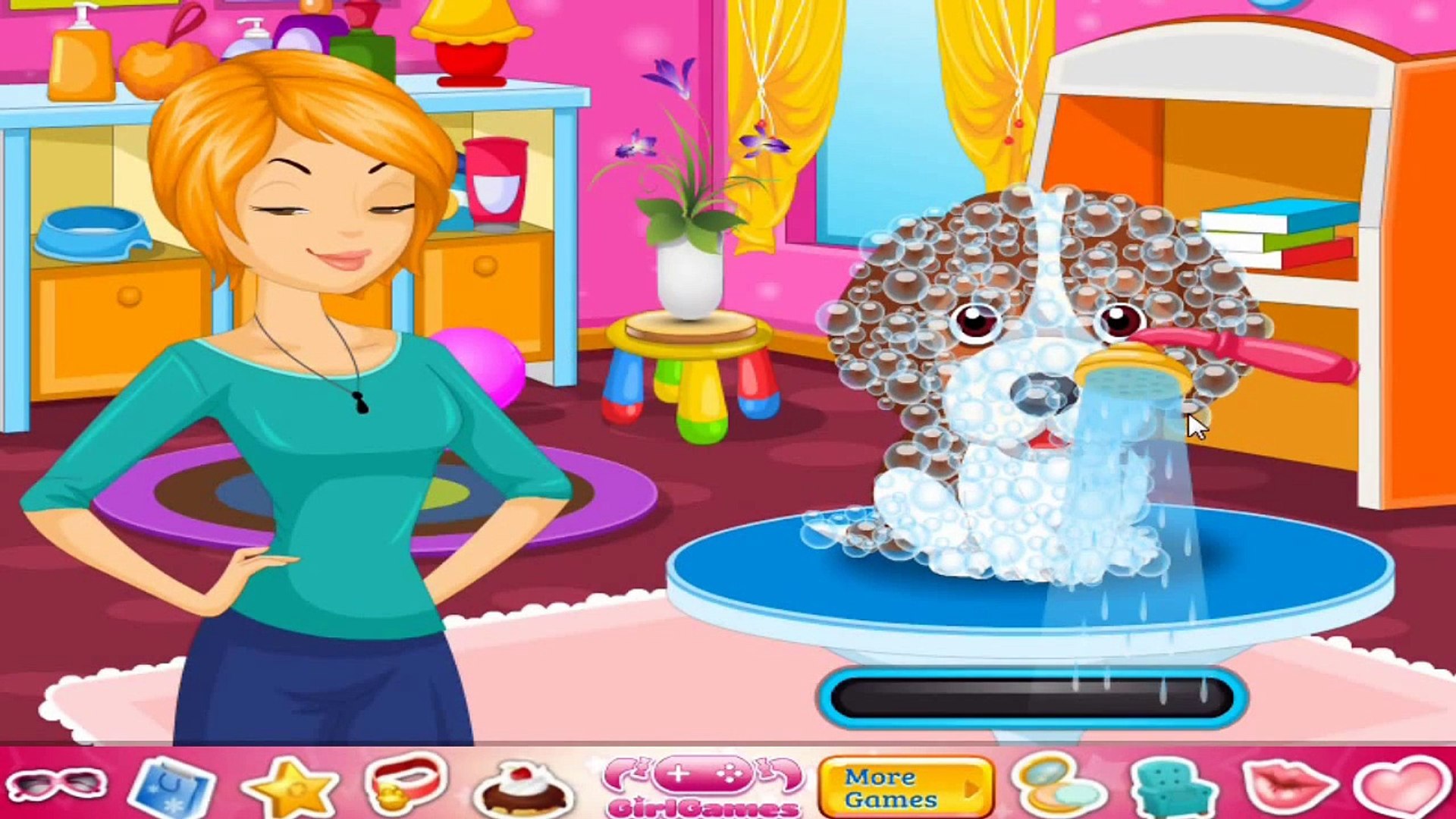 ⁣Animals and Pets Dress Up Cute Puppy Salon Online Video