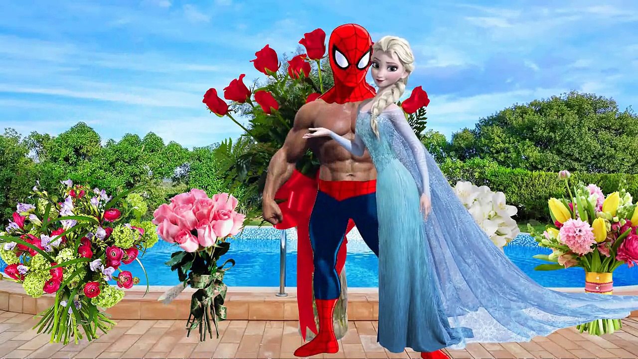 Frozen Elsa vs Spiderman SUMO Battle! Joker, Hulk:)