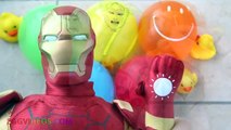 Learn Colors Iron Man & Marvel Avengers Wet Balloons Water Balloon Finger Family Nursery Rhymes