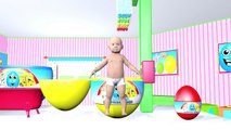 Baby Bath Time 3D for Kids to Learn Colors | PART 1 | Baby Doll Bathtime Color Balls Gumball Machine