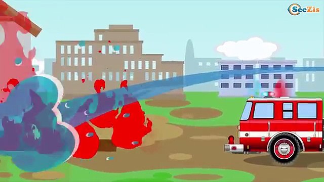 Construção Caminhões O caminhão vermelho Cartoon para crianças
