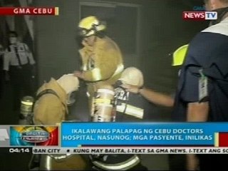 Ikalawang palapag ng Cebu Doctors Hospital, nasunog; mga pasyente, inilikas