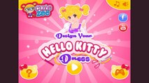 NEW Игры для детей—Disney Принцесса Hello Kitty дизайн платья—мультик для девочек