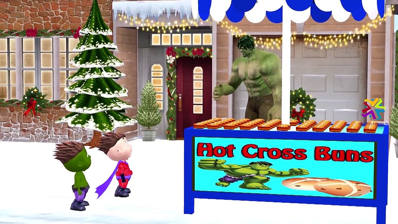 Hulk Finger Family Rhymes For Babies | Johny Johny Yes Papa Hot Cross Buns Nursery Rhymes