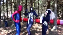Spiderman Loses His Mask! w  Frozen Elsa, Pink Spidergirl, Bubble Gum & Joker! Funny Superheroes  )
