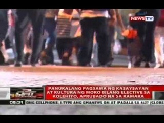 Panukalang pagsasama ng kasaysayan at kultura ng Moro bilang elective sa kolehiyo, aprubado na