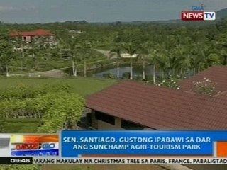 NTG: Miriam, gustong ipabawi sa DAR ang Sunchamp Agri-Tourism Park