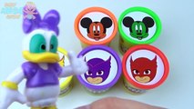 PJ MASKS Сups Surprise Toys Mickey Mouse Play Doh Clay Rainbow Learn Colours in English Disney