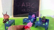 ❤ Свинка пеппа ❤ ABC Math Classroom Toy Set Газель мисс Дэнни собака Juguetes Peppa Colegio Matematica
