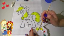 Маленькая пони Эпплджек Applejack Учимся рисовать и раскрашивать видео для детей