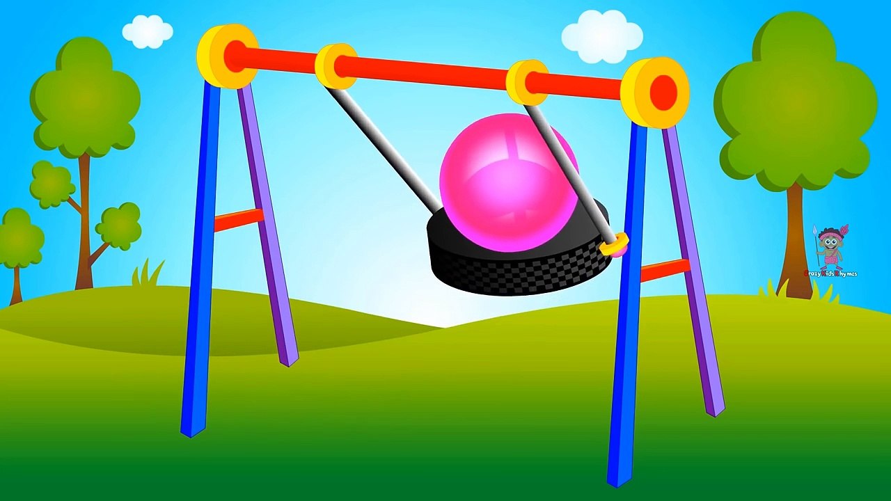 Colors for Children to Learn with Swinging Ball Game - Colours for Kids to Learn