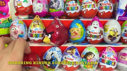 30 Киндер Сюрпризов,Unboxing Kinder Surprise Маша и Медведь,Томас и Друзья,Robocar Poli,KinderMaxi