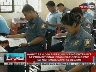 NTVL: Aabot sa 4,000 ang kumuha ng entrance at promotional examination ng PNP sa NCR