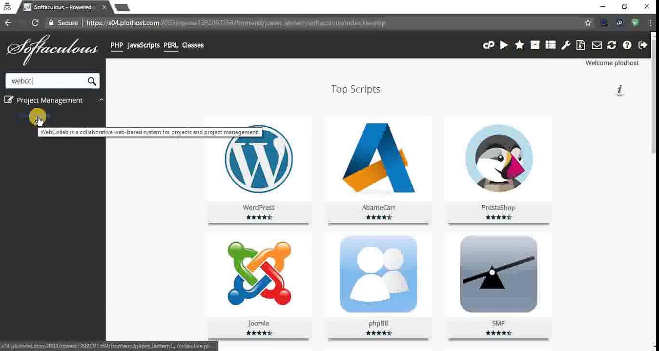 How to uninstall WebCollab from cPanel with Softaculous