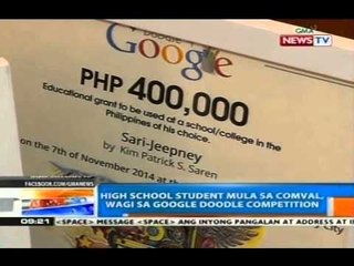 NTG: HS student mula ComVal, wagi sa Google Doodle competition
