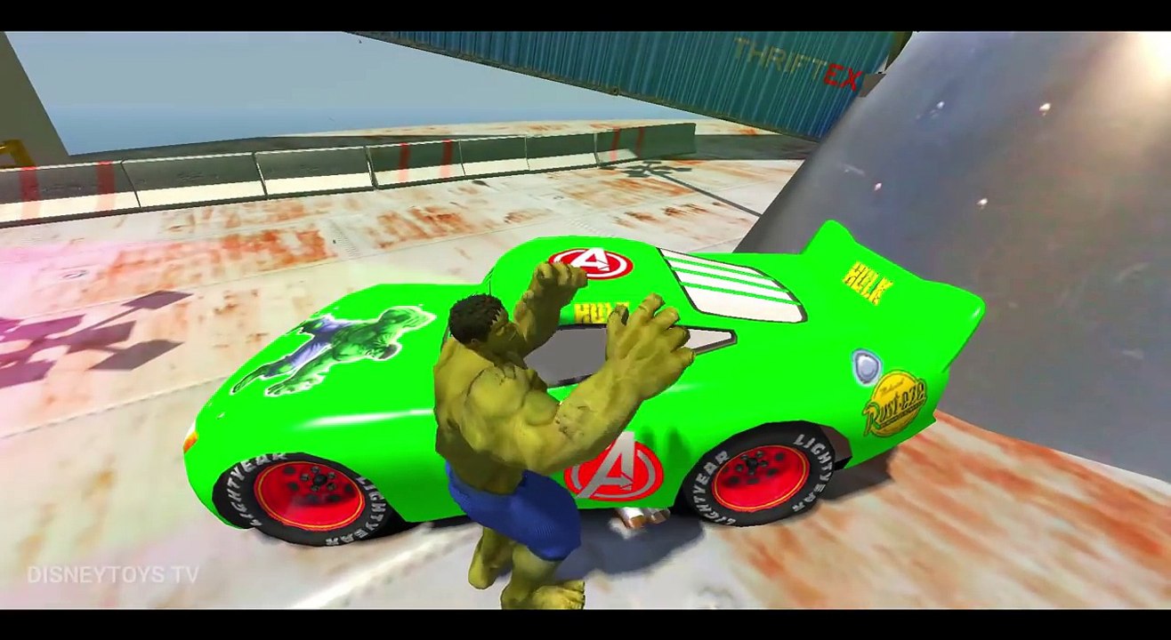 HULK CARS Fun | Custom Colors Lightning McQueen | Disney Pixar Cars Fun