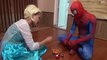 FROZEN ELSA AND SPIDERMAN VS JOKER TOILET BATTLE w/ Candy Bubble Pranks! Superheros real life