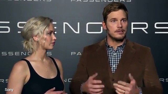 Chris Pratt supports bra less Jennifer Lawrence at CinemaCon