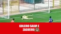 Goleiro pega penalti e zagueiro faz gol contra! Mas que bela !