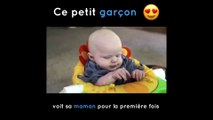 Ce petit garçon voit sa maman pour la première fois