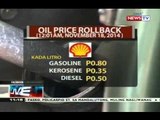 NTVL: Oil price rollback, ipatutupad